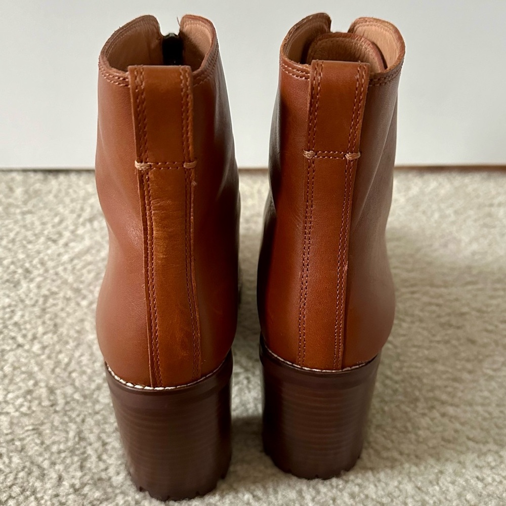 Madewell The Alyce Zip-Front Lugsole Boot in Dried Maple - Picture 8 of 11